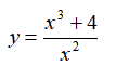 y=x^3+4/x^2