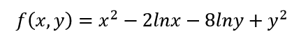 f(x,y)=x2-2lnx-8lny+y2