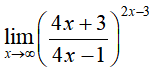 lim x->0(4x+3/4x-1)^2x-3