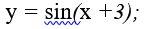 y=sin(x+3)