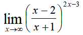 lim┬(x→∞)⁡〖(x-2/x+1)^2x-3〗