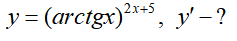 y=(arctgx)^2x+5