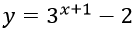 y=3^(x+1)-2
