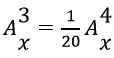 A^3_x=1/20A^4_x
